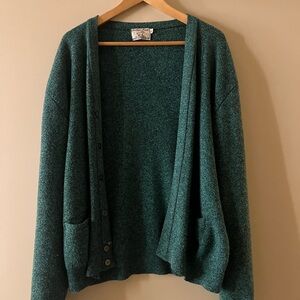 Women's Green Cardigan Sweater